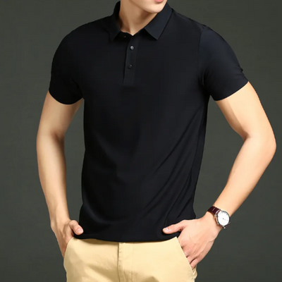 Polo homme – Coupe slim – Manches courtes – Tissu respirant doux premium