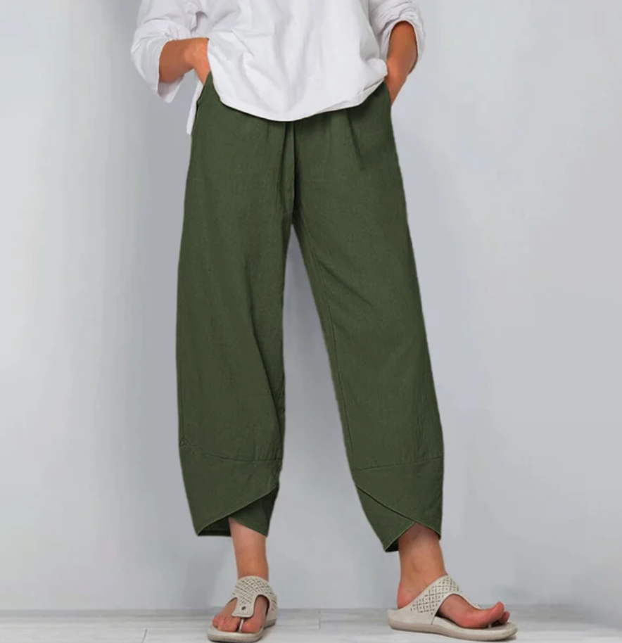 Pantalon 7/8 | Lin Coton | Élégance Naturelle