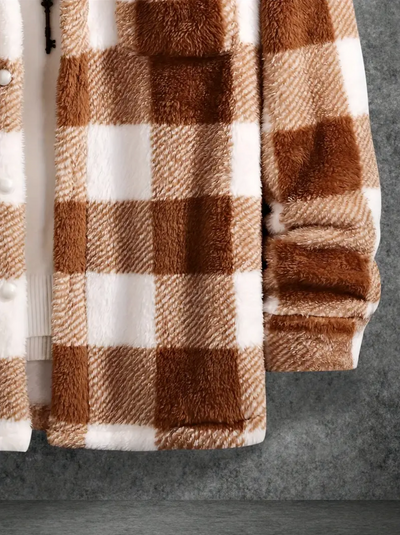 JASSE | Veste en Flanelle à Carreaux en Peluche pour Hommes