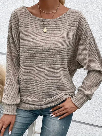 LEILA | Pull femme à manches chauve-souris et coupe décontractée