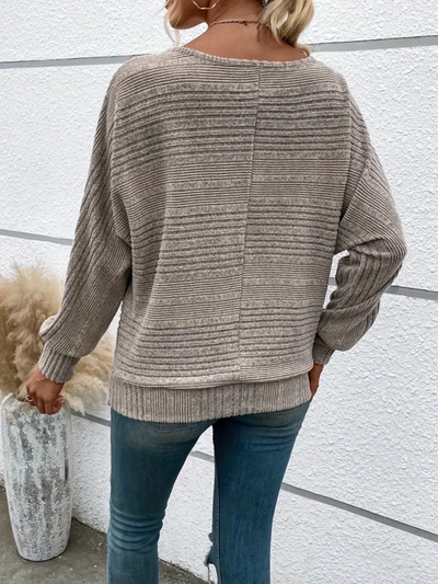 LEILA | Pull femme à manches chauve-souris et coupe décontractée