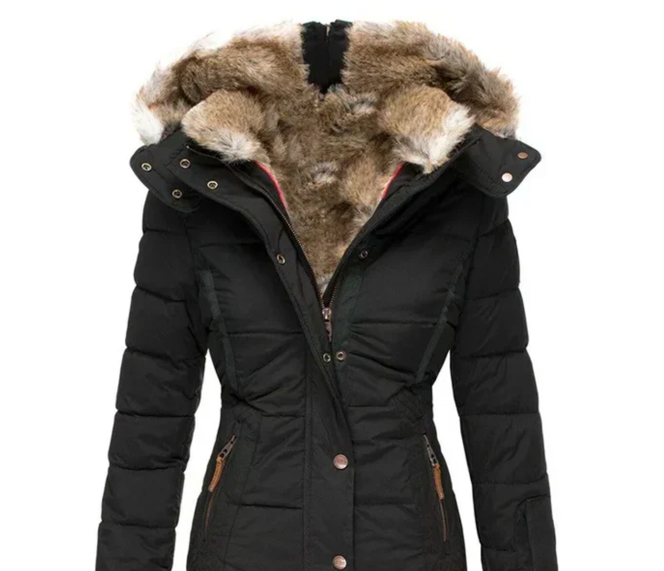Bella - Manteau d'hiver douillet avec intérieur en fourrure