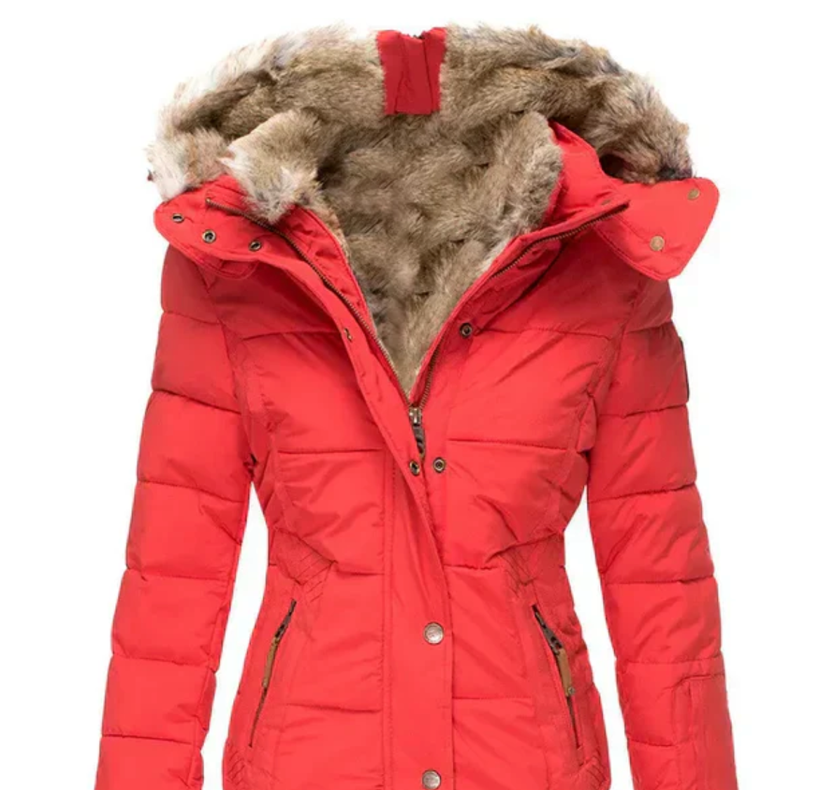 Bella - Manteau d'hiver douillet avec intérieur en fourrure