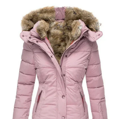 Bella - Manteau d'hiver douillet avec intérieur en fourrure