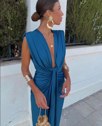 Selena™ | Robe Fendue Satinée