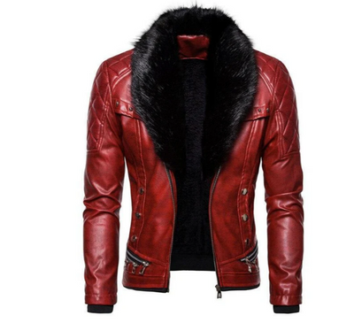 Rosa | Blouson motard vegan avec fourrure pour femmes
