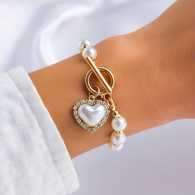 Bracelet élégant avec pendentif en perles d'eau douce pour femmes par Mitchell
