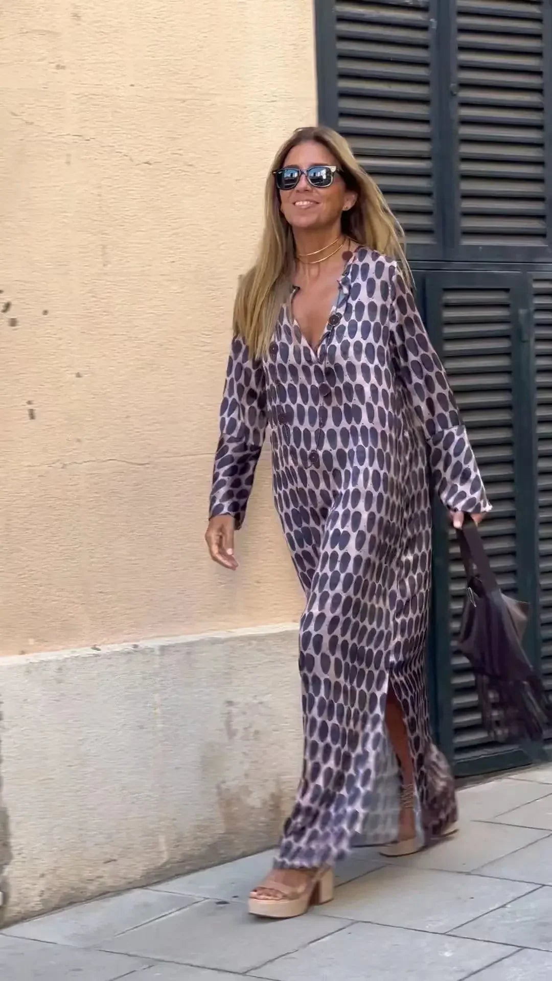 Lisanne™ | Robe Longue Bohème à Imprimé Graphique