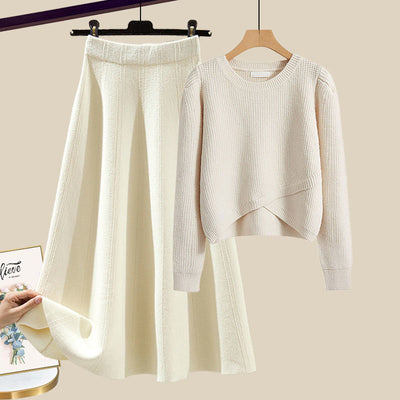 Erika™ - Ensemble Lounge en Pull Tricoté et Jupe Élégante
