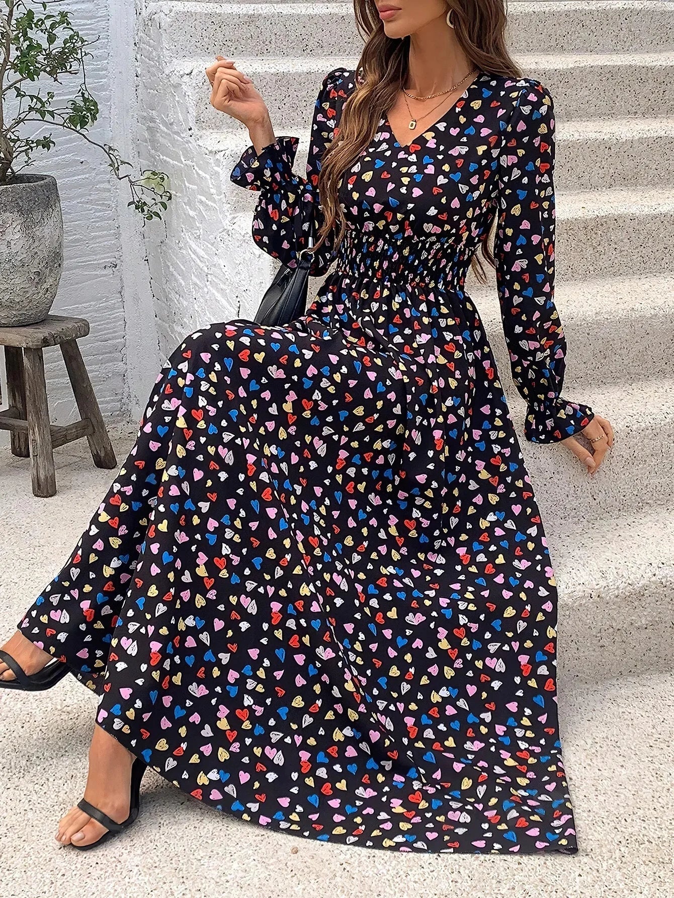 Josette™ | Robe Longue Bohème à Imprimé Élégant