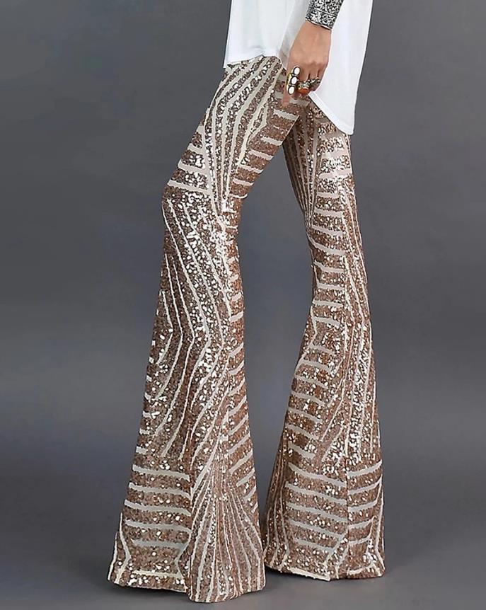 Gabriella | Pantalon Évasé pour femme | Paillettes