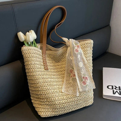 Isaline sac cabas en paille
