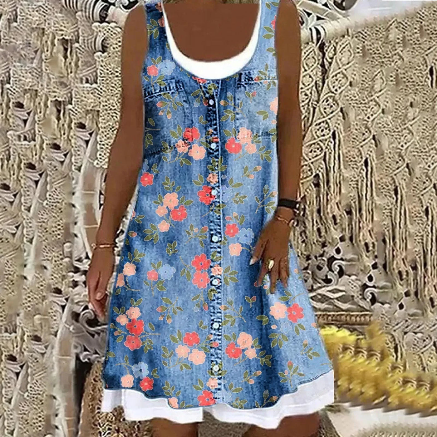 Viola - Robe en Denim Douce et Élégante