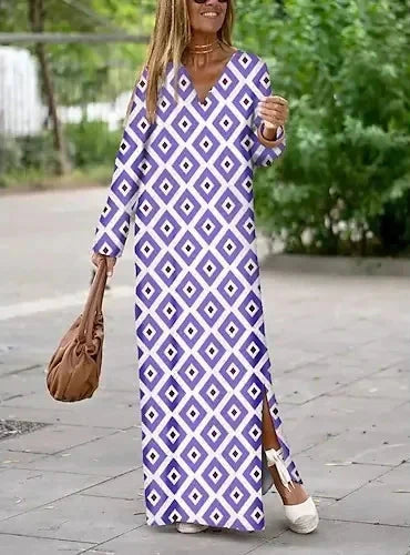 Lisanne™ | Robe Longue Bohème à Imprimé Graphique