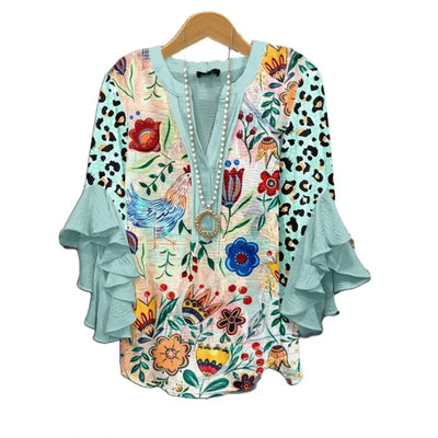 Blouse d'été "Fête de jardin" – Fraîche & féminine