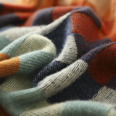 Adalynn™ - Pull à col roulé multicolore avec motif en patchwork