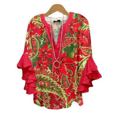 Blouse d'été "Fête de jardin" – Fraîche & féminine