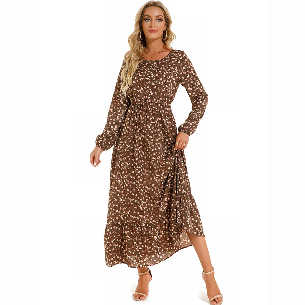 Lillith™ | Robe Bohème Longue à Imprimé Fleuri