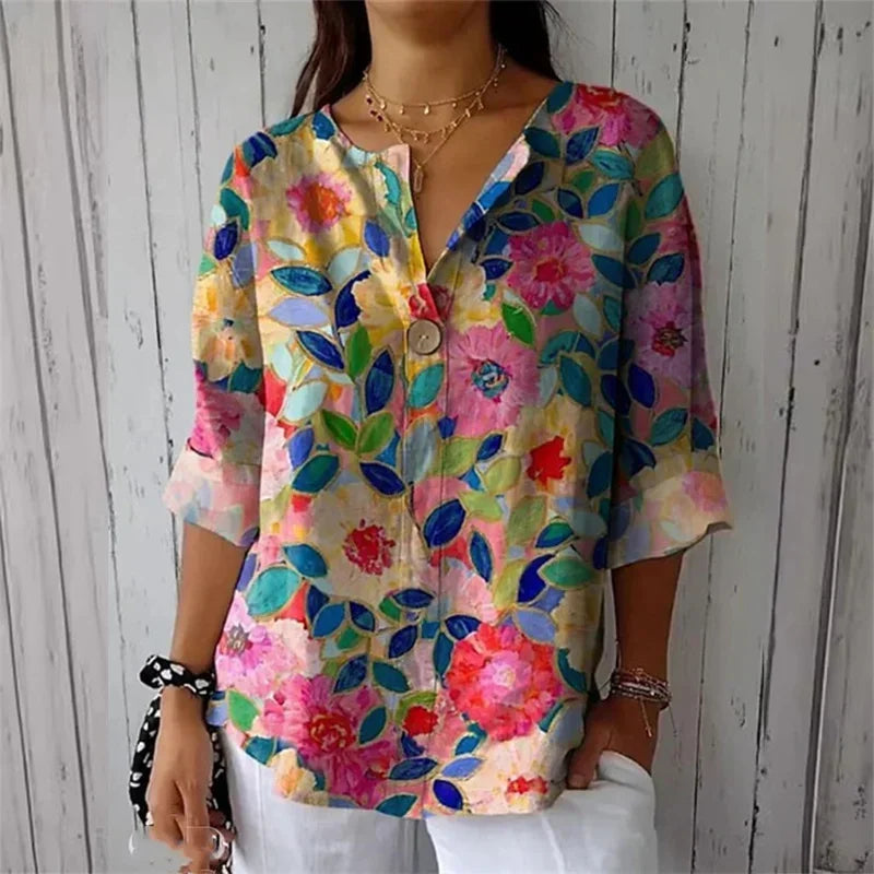 Soléane™ | Blouse Fluide aux Couleurs d’Expression