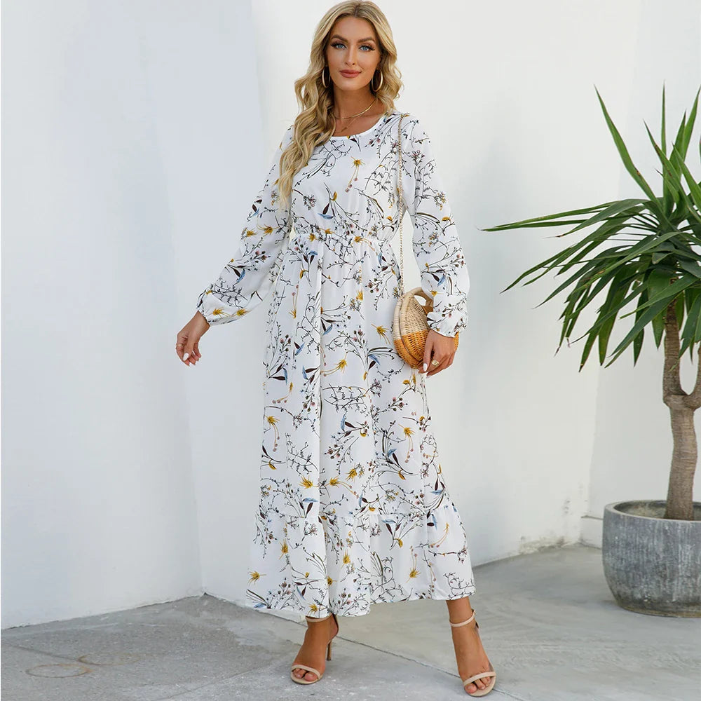 Lillith™ | Robe Bohème Longue à Imprimé Fleuri
