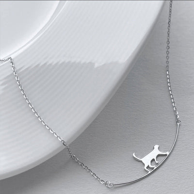 Collier Kletterkatze en Argent