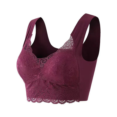 Soutien-gorge femme – Coupe sans couture – Détail en dentelle – Maintien sans armature
