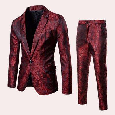 Costume de cérémonie deux pièces pour hommes - options violet, rouge et noir