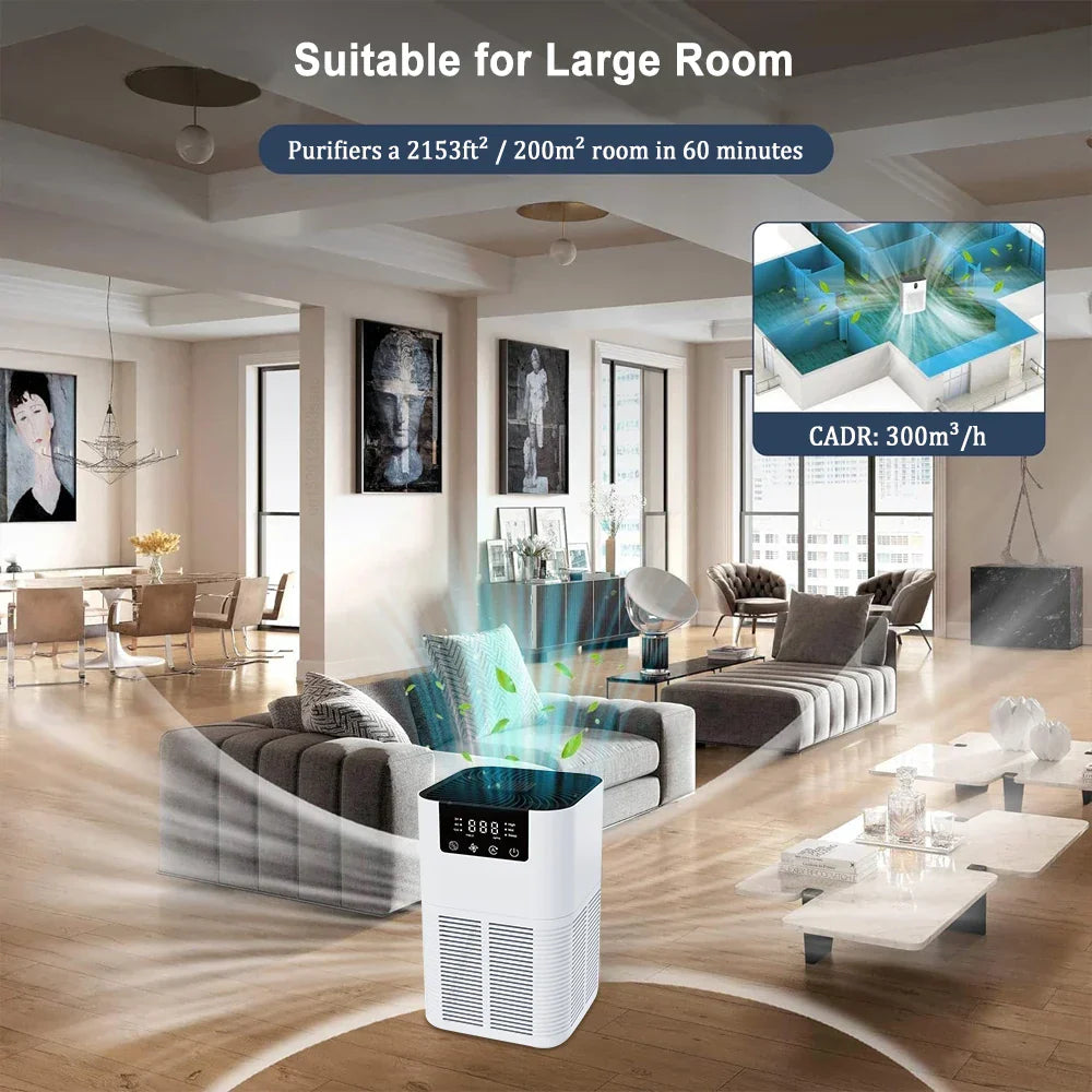 Purificateur d'air avec filtre HEPA et aromathérapie - Purification silencieuse de l'air ambiant pour la maison et la chambre à coucher