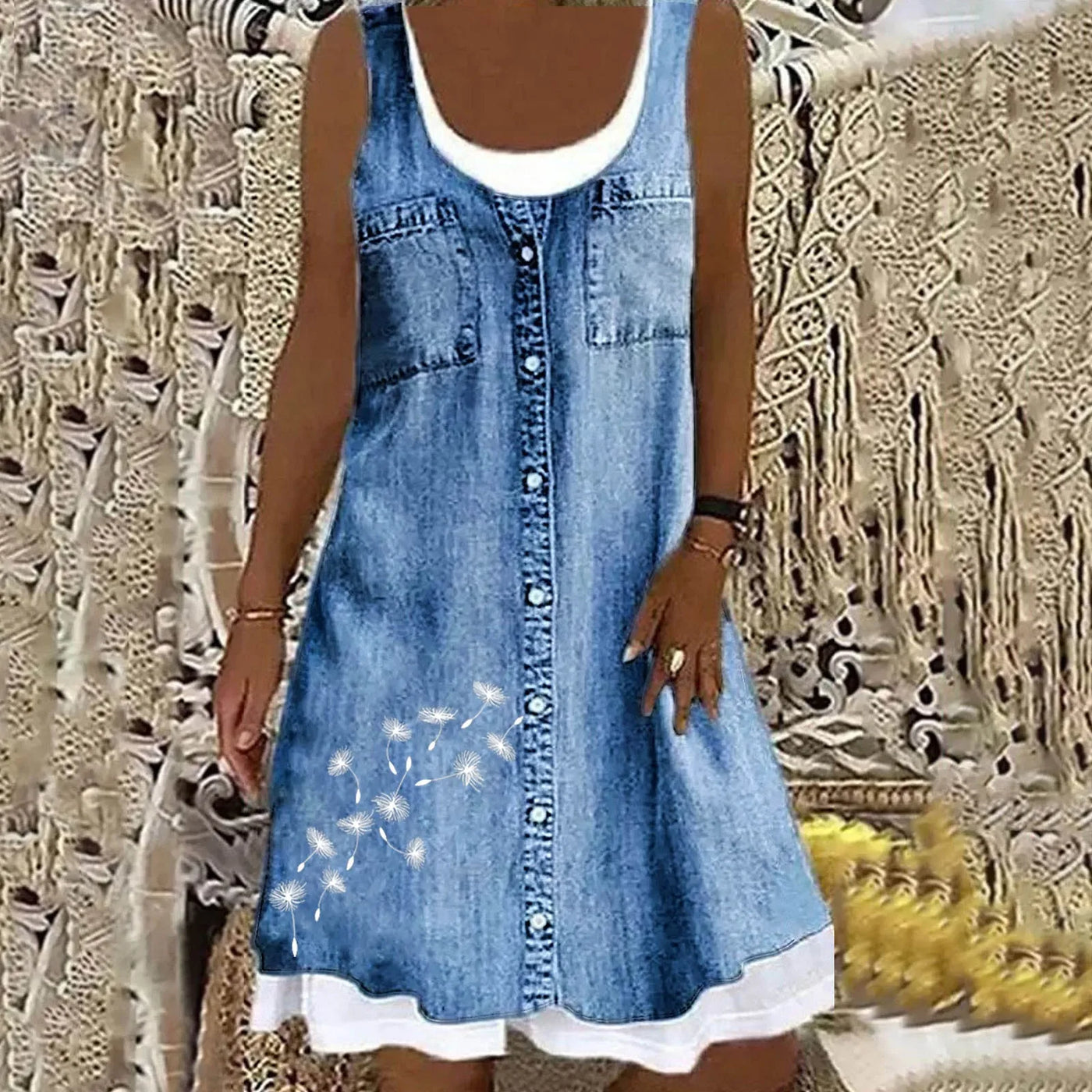 Viola - Robe en Denim Douce et Élégante