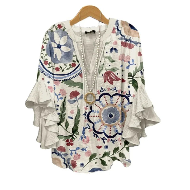 Blouse d'été "Fête de jardin" – Fraîche & féminine