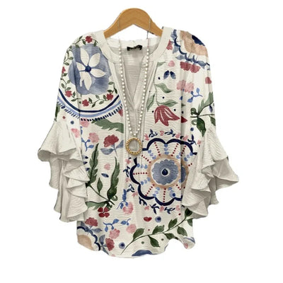 Blouse d'été "Fête de jardin" – Fraîche & féminine