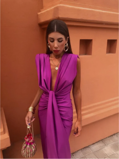 Selena™ | Robe Fendue Satinée