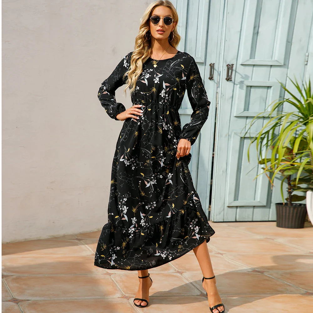 Lillith™ | Robe Bohème Longue à Imprimé Fleuri