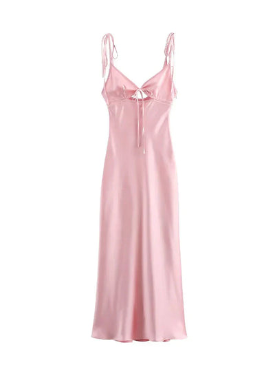 Bellamy | Robe longue en satin sans manches