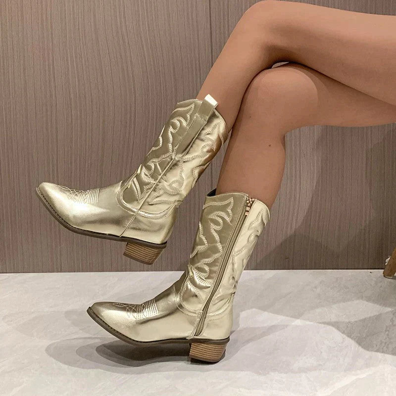 Gia - bottes métalliques chics et élégantes