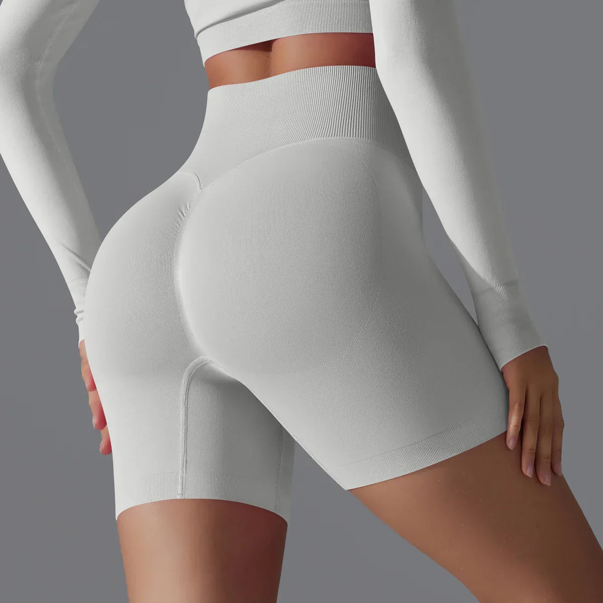Leonida - Short d'entraînement sans couture avec taille haute pour femmes