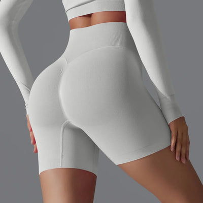 Leonida - Short d'entraînement sans couture avec taille haute pour femmes