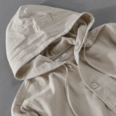 Blouse à capuche en lin