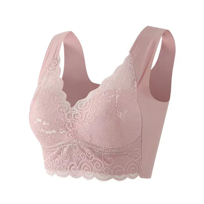 Soutien-gorge femme – Coupe sans couture – Détail en dentelle – Maintien sans armature