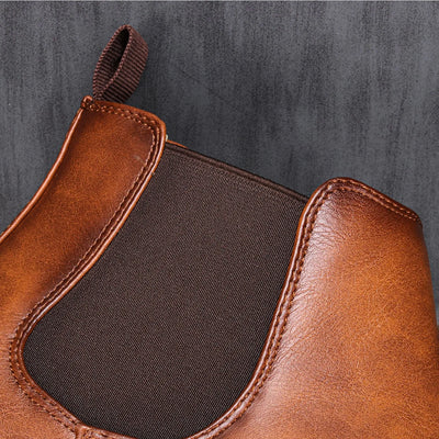 Bottes Chelsea modernes en cuir