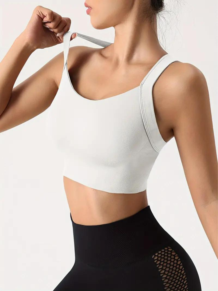 Brassière de sport femme – Maintien sans couture – Tissu respirant extensible