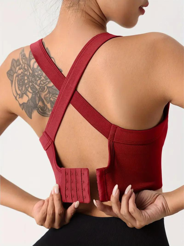Brassière de sport femme – Maintien sans couture – Tissu respirant extensible