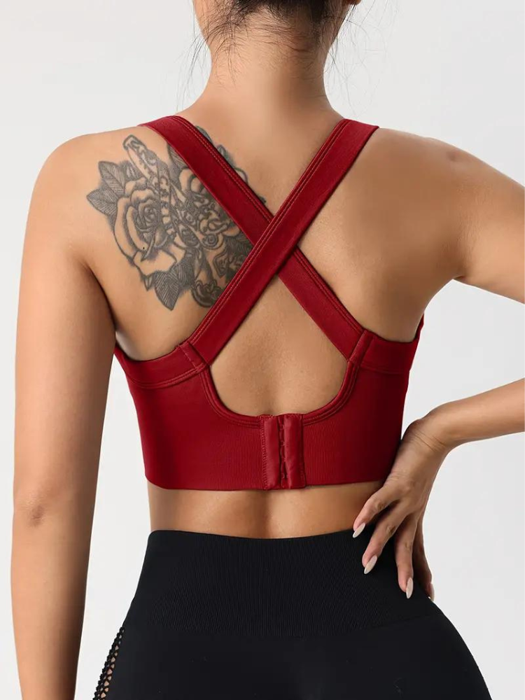 Brassière de sport femme – Maintien sans couture – Tissu respirant extensible