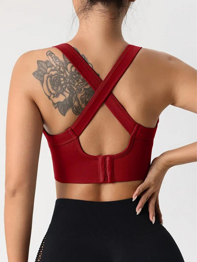 Brassière de sport femme – Maintien sans couture – Tissu respirant extensible