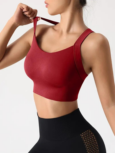 Brassière de sport femme – Maintien sans couture – Tissu respirant extensible