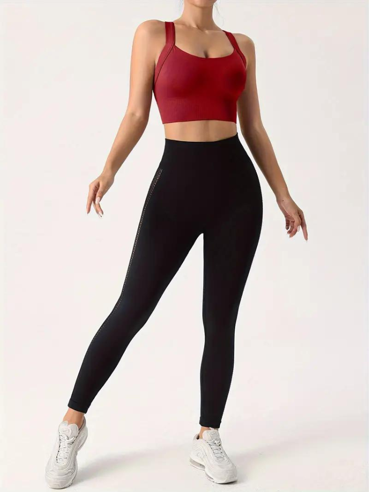 Brassière de sport femme – Maintien sans couture – Tissu respirant extensible