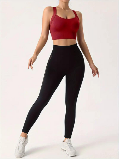 Brassière de sport femme – Maintien sans couture – Tissu respirant extensible