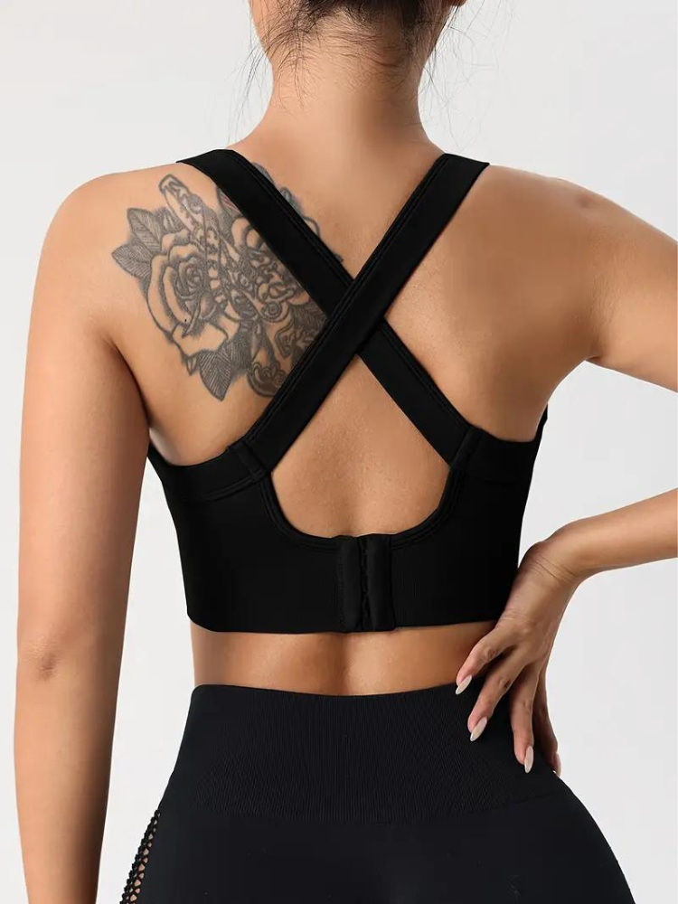 Brassière de sport femme – Maintien sans couture – Tissu respirant extensible