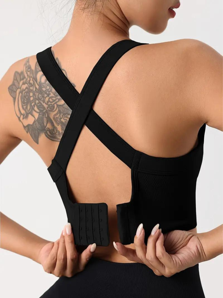 Brassière de sport femme – Maintien sans couture – Tissu respirant extensible