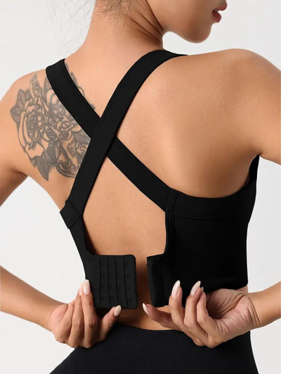 Brassière de sport femme – Maintien sans couture – Tissu respirant extensible